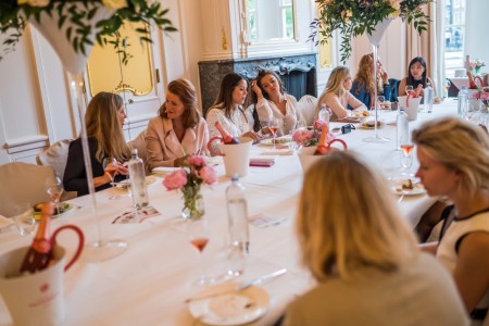 Ladies lunch in pink
