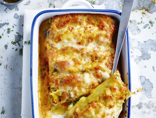 Cannelloni met spinazie staand