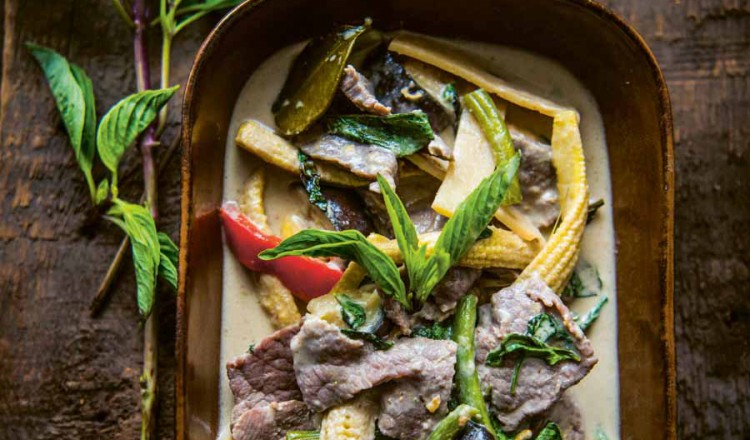 Thaise groene curry met rundvlees