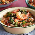 Gumbo met garnalen en rijst uit het kookboek Rijst & co