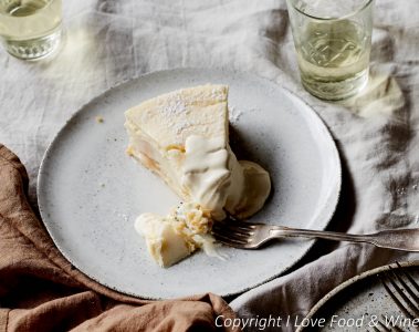 Cheesecake met peren vierkant uit Slow