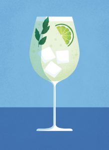 Mointain Breeze illustratie alcoholvrije cocktail uit boekje Mocktails