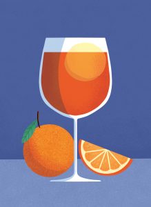 Spritz Laguna illustatie alcoholvrije cocktail