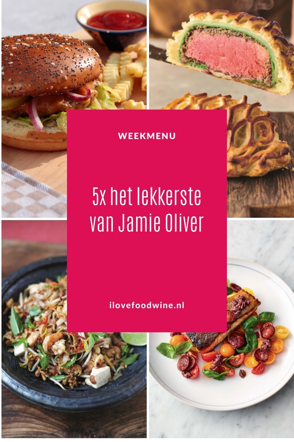 Ook zo’n fan van Jamie Oliver? Met deze 5 van de allerlekkerste Jamie Oliver recepten kom jij gemakkelijk de week door. Alle recepten zijn meerdere malen getest. Voor snel doordeweeks tot feestelijk weekendrecept. Zowel vegetarisch, als vis en vlees. Voor elk wat wils. Recepten nodig? Ga naar de website van I Love Food & Wine. #wijn-spijscombinatie #dagelijksekost #doordeweeks