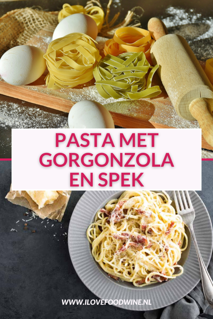 Maak dit makkelijke en snelle pasta recept voor het avondeten. Met o.a. spek, knoflook en gorgonzola. Dit snelle recept heeft weinig ingrediënten, het meeste heb je wel op voorraad. Dit pastagerecht is heerlijk romig en zwaar. Af en toe moet dat kunnen. Serveer het met friszure Gavi, Pinot Grigio. Wat eten we vandaag? Pasta met gorgonzola! Lees snel dit pasta recept op mijn website | wijn spijs combinatie