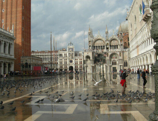 San Marco Venetië plein in de regen